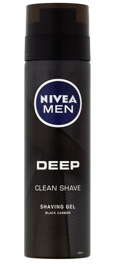 Nivea Deep clean black 200ml gel na hole - Kosmetika Pro muže Péče o obličej Gely a pěny na holení